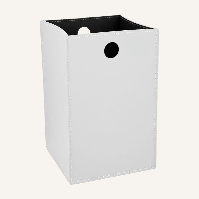 Elegant leather Basket TEODORO