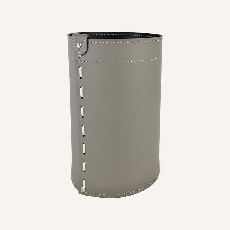 Elegant leather Wastebasket BATTISTA