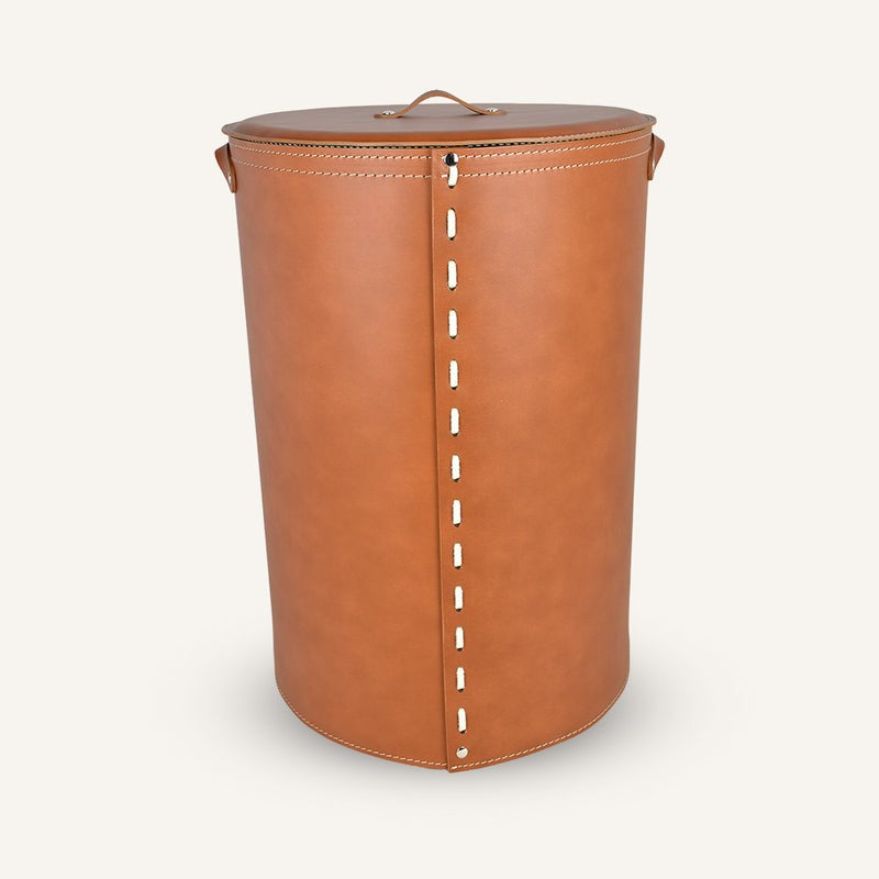Lussuoso leather Laundry Hamper ROBERTA