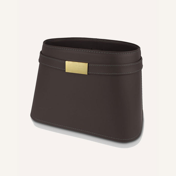 Lussuoso leather Magazine Rack CLOTIDIE – Dark Brown