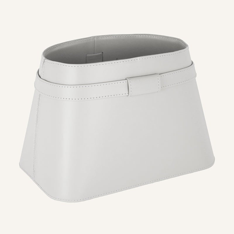 Lussuoso leather Magazine Rack CLOTIDIE – White