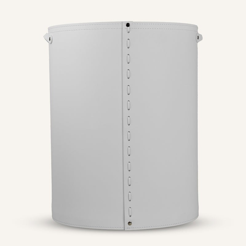 Open Oval leather Laundry Hamper ARPEA