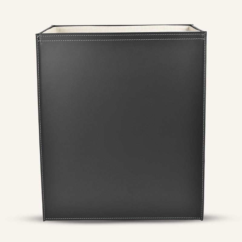 Rectangular Lundra in Regenerated leather Laundry Hamper