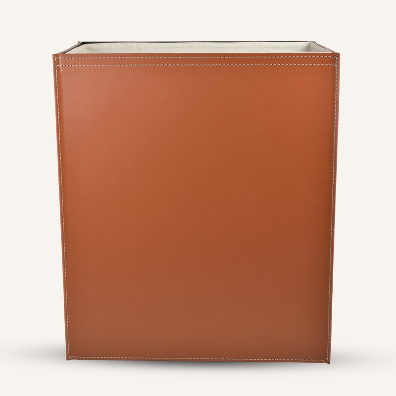 Rectangular Lundra in Regenerated leather Laundry Hamper