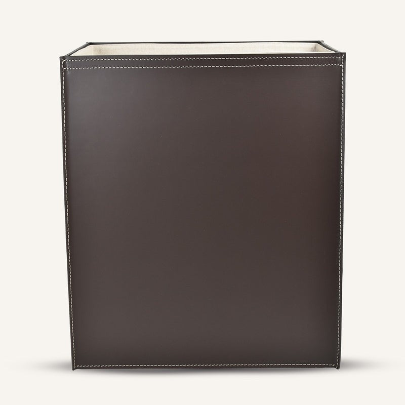 Rectangular Lundra in Regenerated leather Laundry Hamper