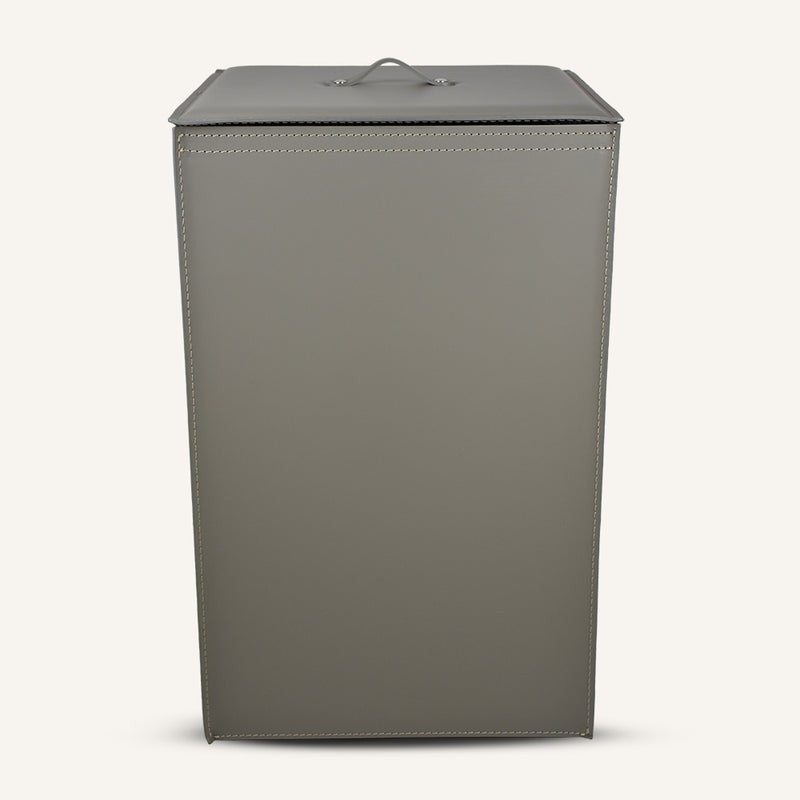 Square leather Laundry Hamper DAVID