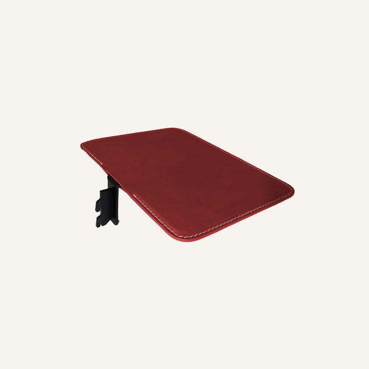 Mensola per libreria in acciaio e cuoio MENSY 28 - Rosso