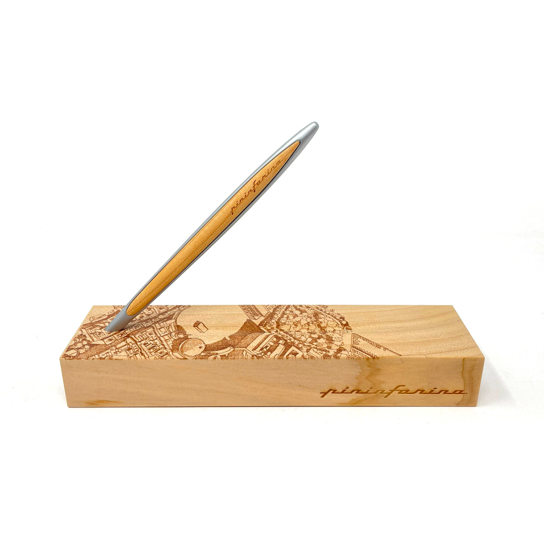 Pininfarina Cambiano Ethergraf® Italian Beauty – Stylus with Ethergraf® or Ballpoint Tip &amp; Cedar Wood Desk Stand (Special Edition)