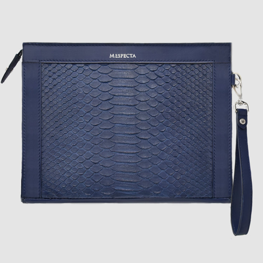 Pochette clutch borsello Uomo in vera pelle di Pitone - Personalizzabile con iniziali - Nero