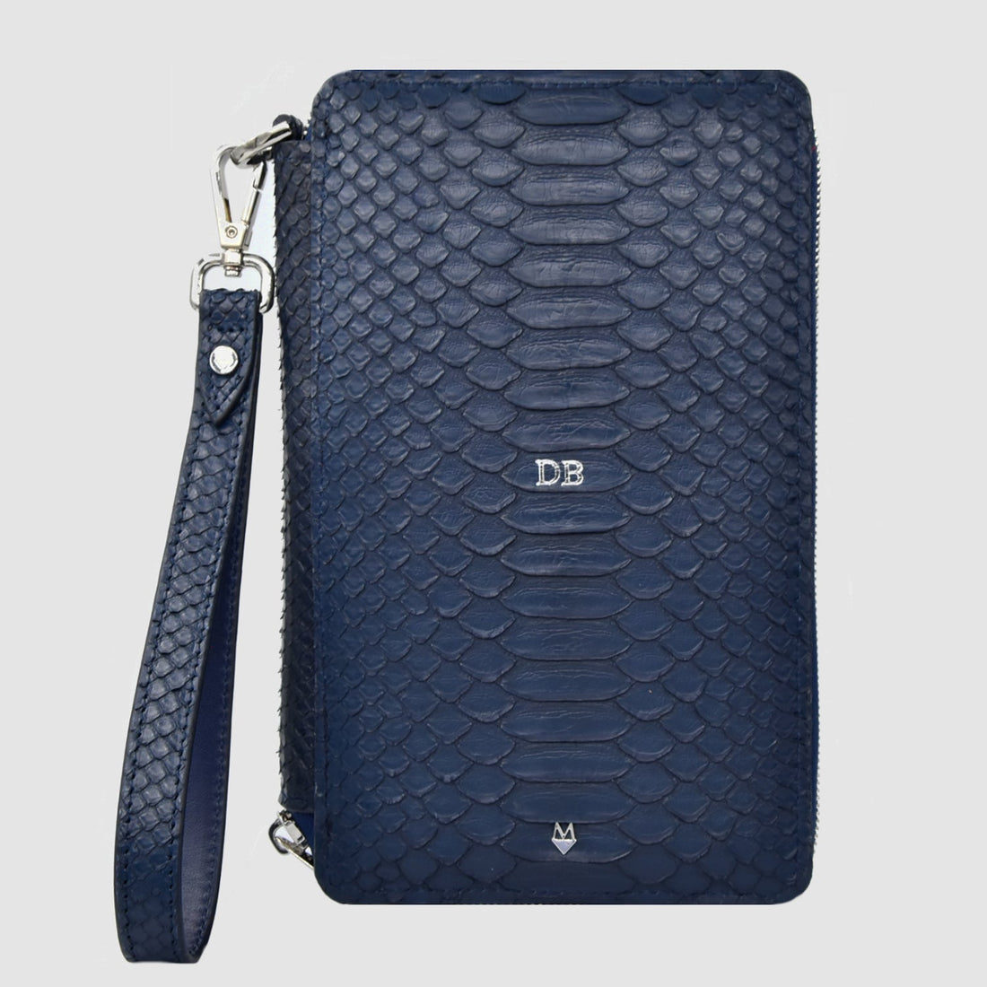 Pochette Borsa Uomo mod. DB vera pelle di Pitone - con iniziali