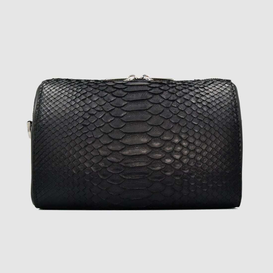 Borsa mod. "Superiore" in vera pelle di Pitone - Personalizzabile con iniziali - Nero