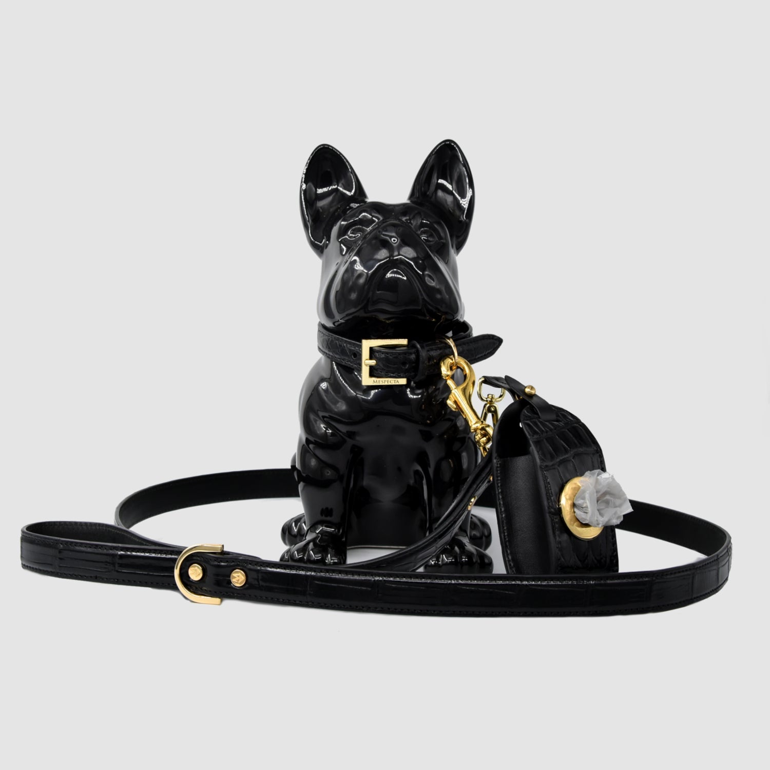 Porta sacchetti cani Poop Bag in vera pelle di Coccodrillo