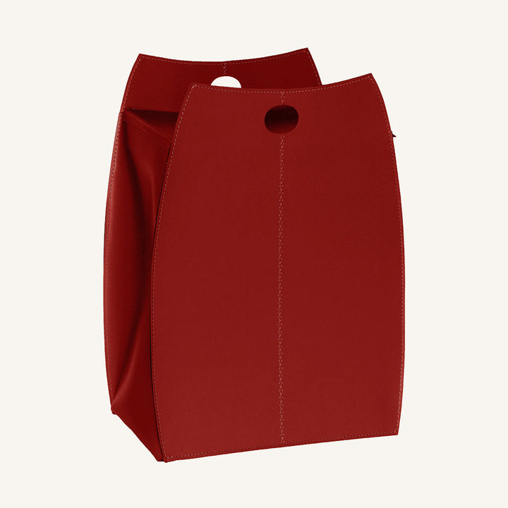 Portabiancheria in cuoio PAUL - Rosso
