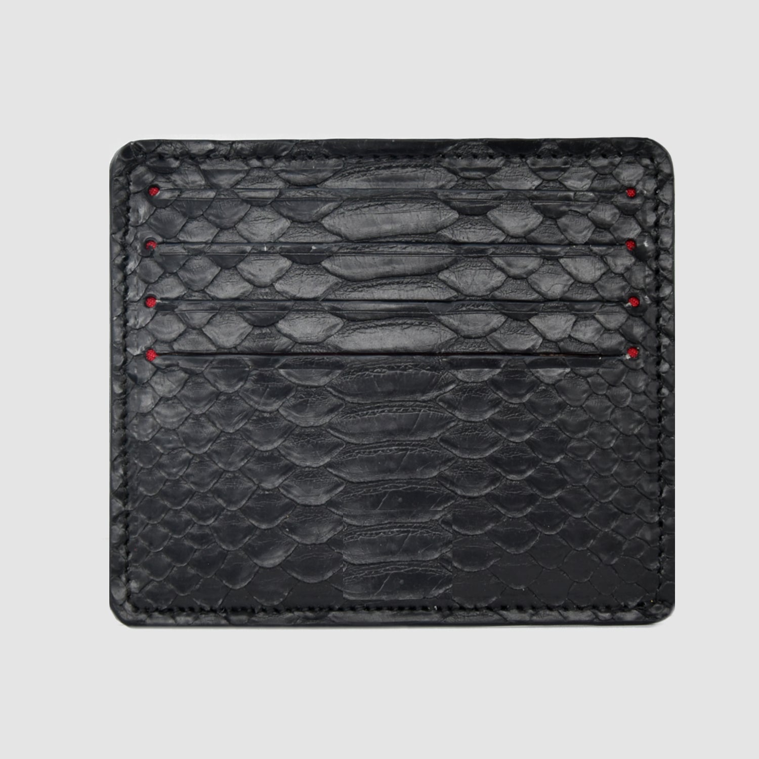 Porta carte 5 o 9 Tasche in vera pelle di pitone mod. "Brillante"