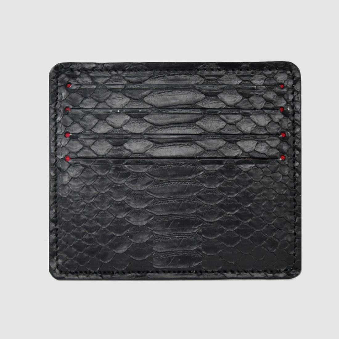 Porta carte 5 o 9 Tasche in vera pelle di pitone mod. "Brillante"