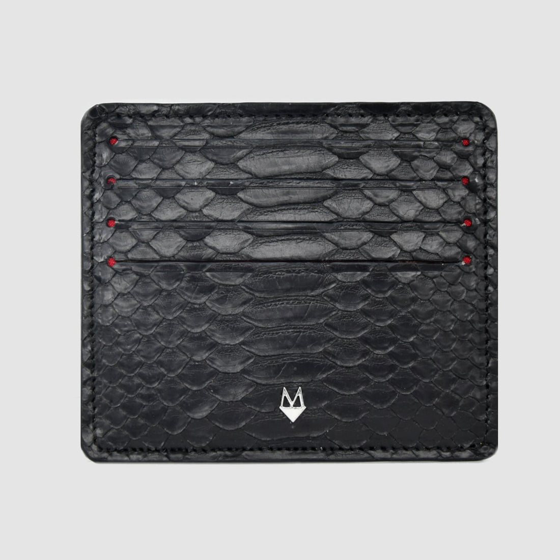 Porta carte 5 o 9 Tasche in vera pelle di pitone mod. "Brillante"