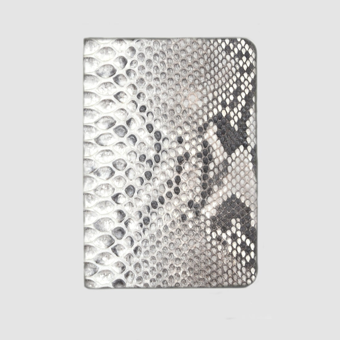 Porta carte Organizer tascabile mod "Podio" vero Pitone Personalizzabile -  Bianco Nero