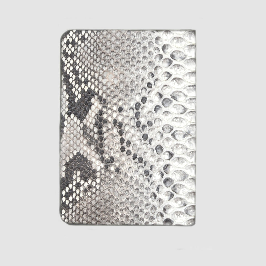 Porta carte Organizer tascabile mod "Podio" vero Pitone Personalizzabile -  Bianco Nero