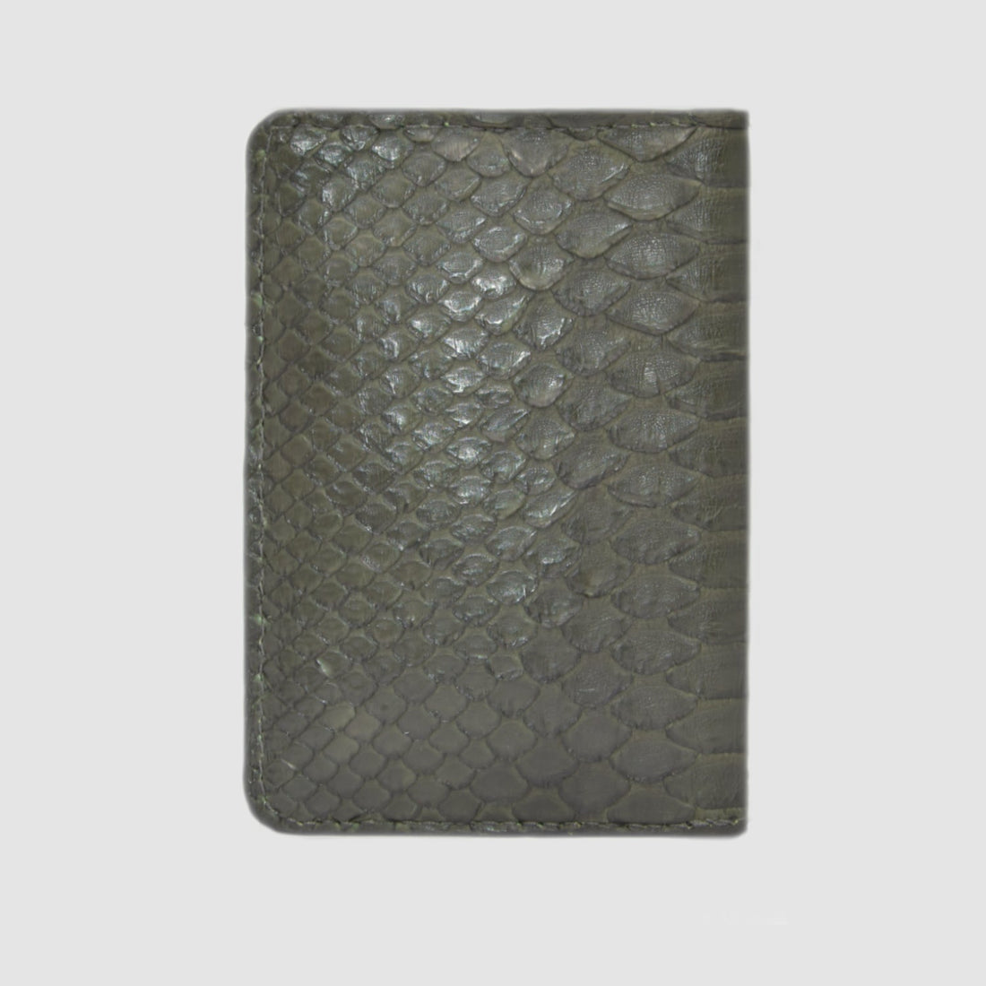 Porta carte Organizer tascabile in vera pelle di Pitone Personalizzabile - Verde Militare