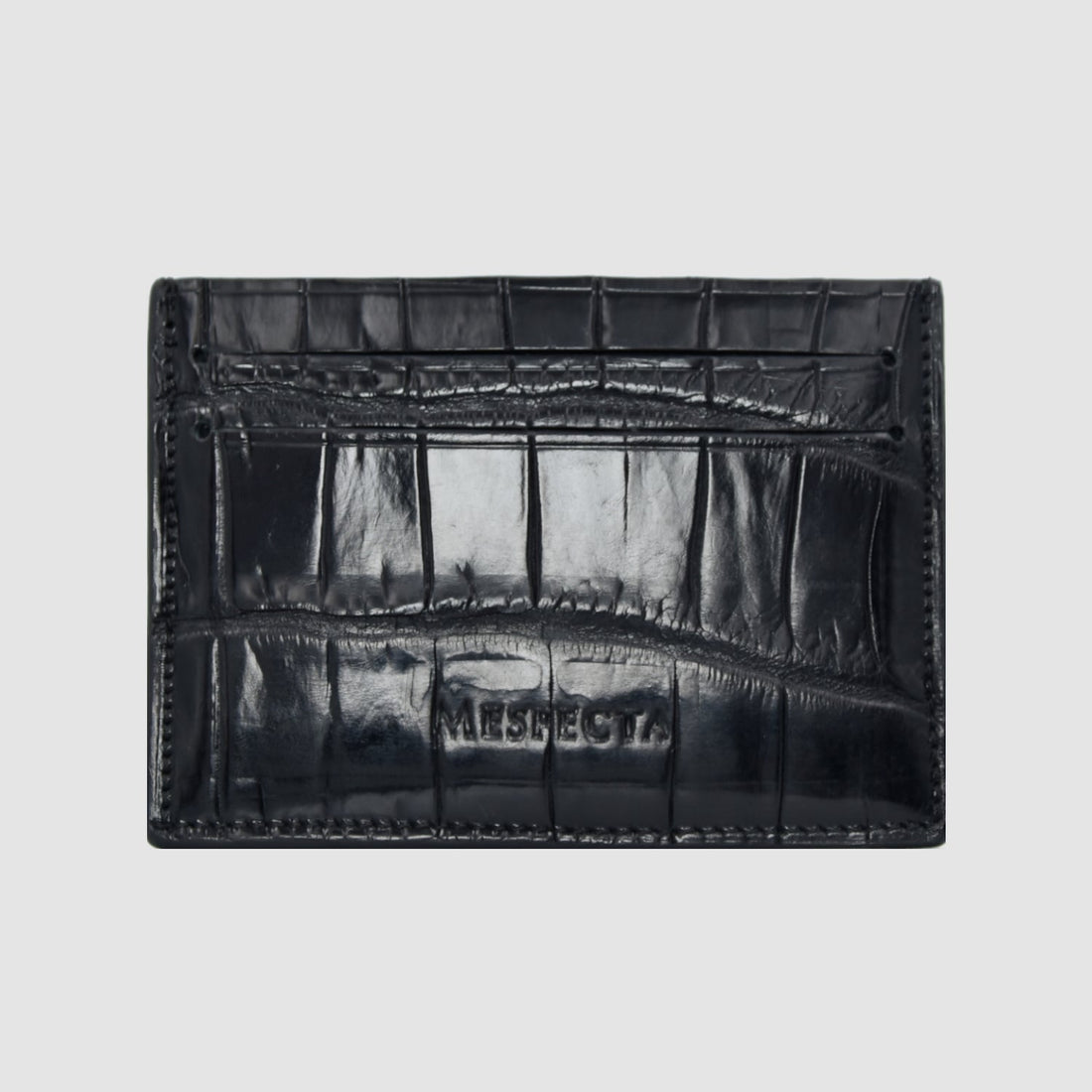 Porta carte 5 o 9 Tasche in vera pelle di Coccodrillo mod. "Brillante"