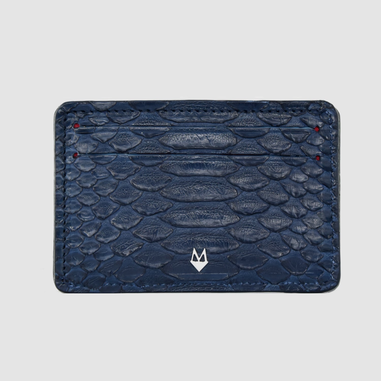 Porta carte 5 o 9 Tasche in vera pelle di pitone mod. "Brillante"