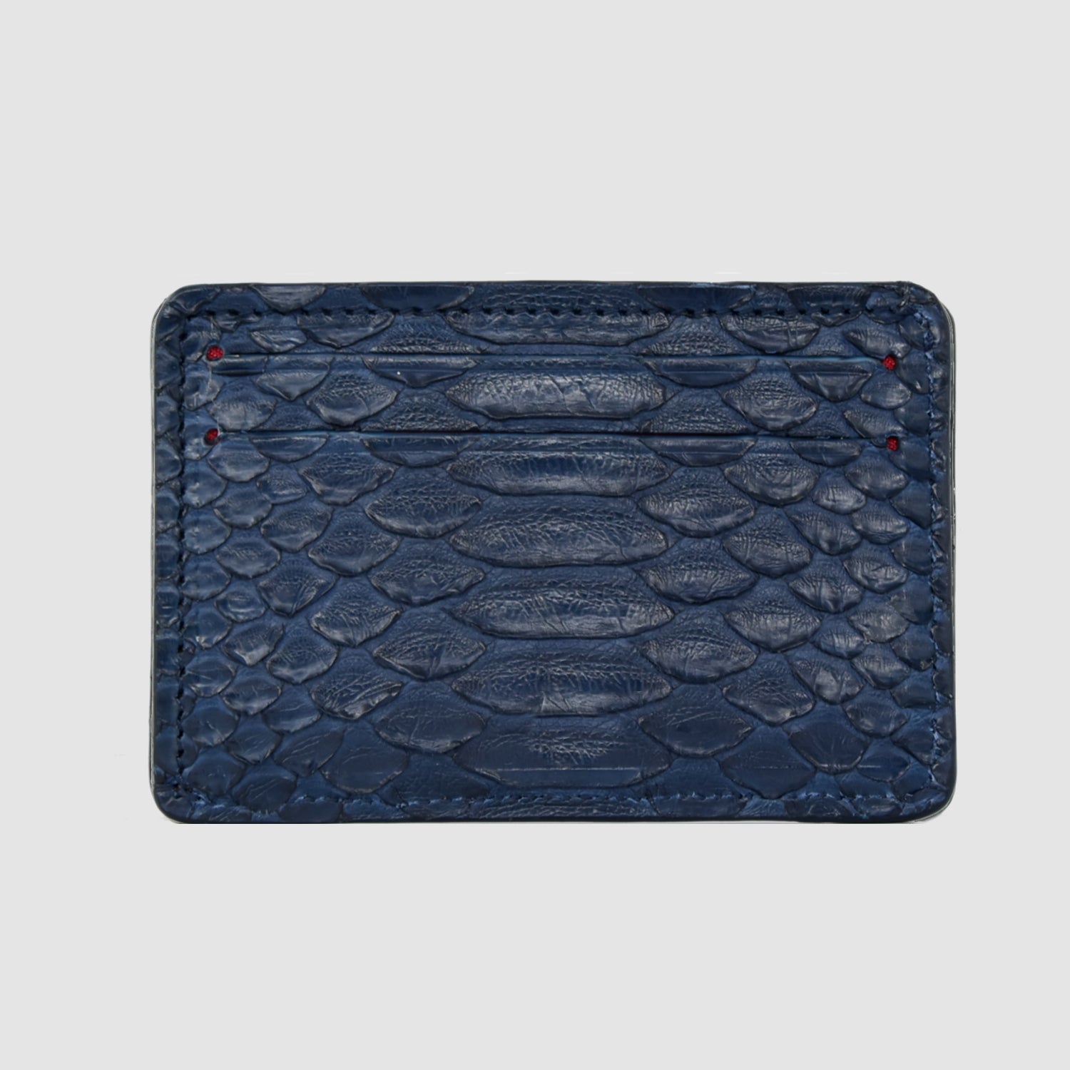 Porta carte 5 o 9 Tasche in vera pelle di pitone mod. "Brillante"
