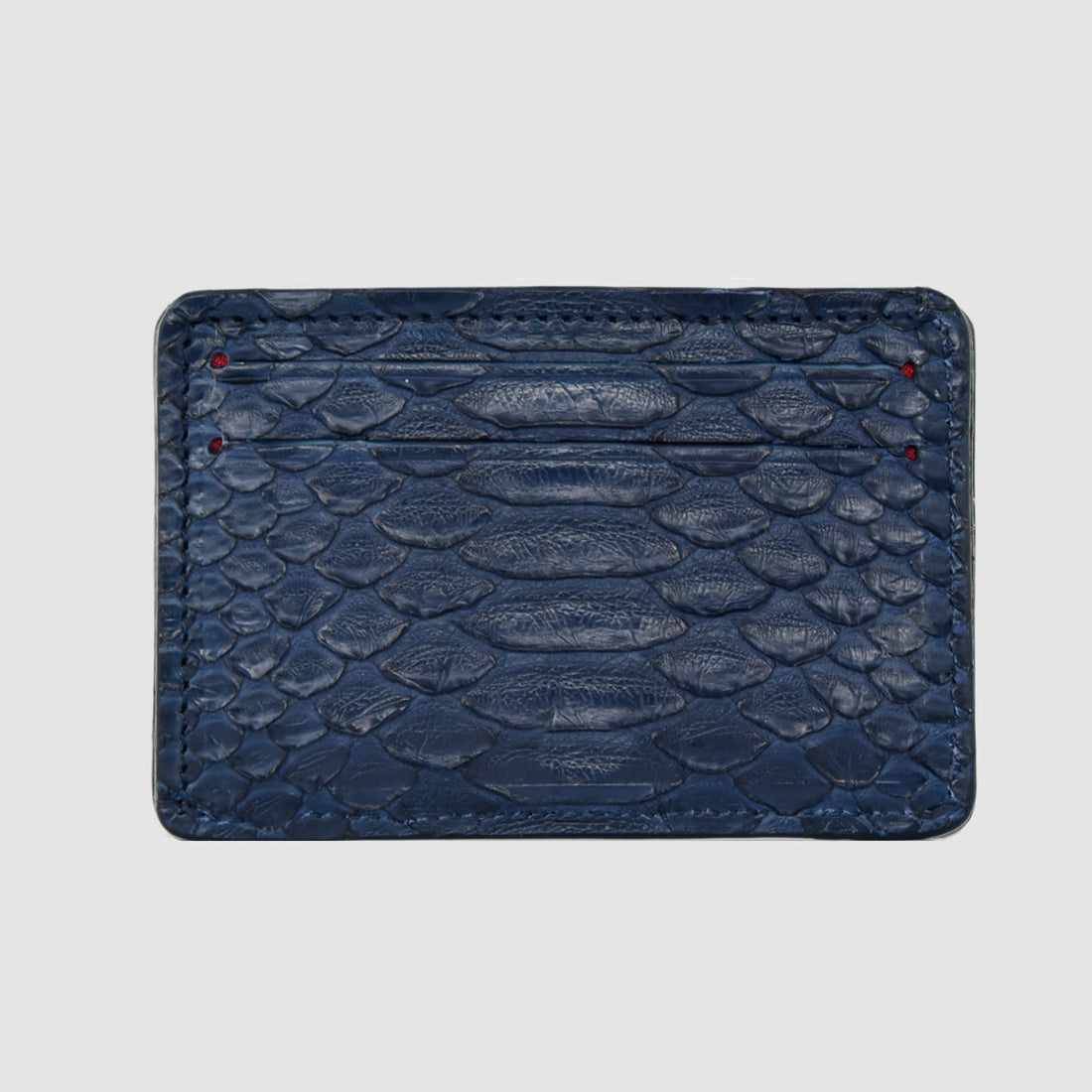 Porta carte 5 o 9 Tasche in vera pelle di pitone mod. "Brillante"