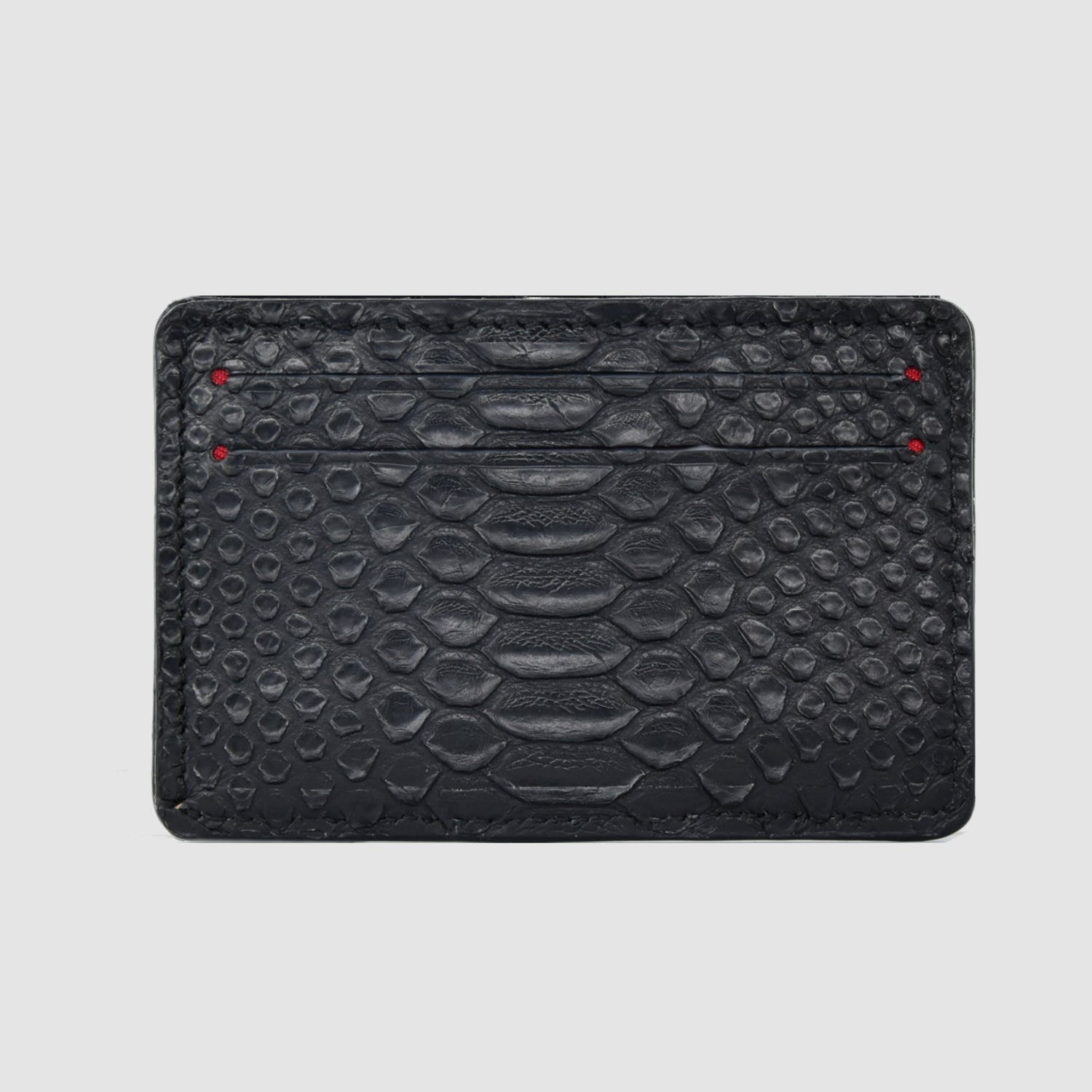 Porta carte 5 o 9 Tasche in vera pelle di pitone mod. "Brillante"