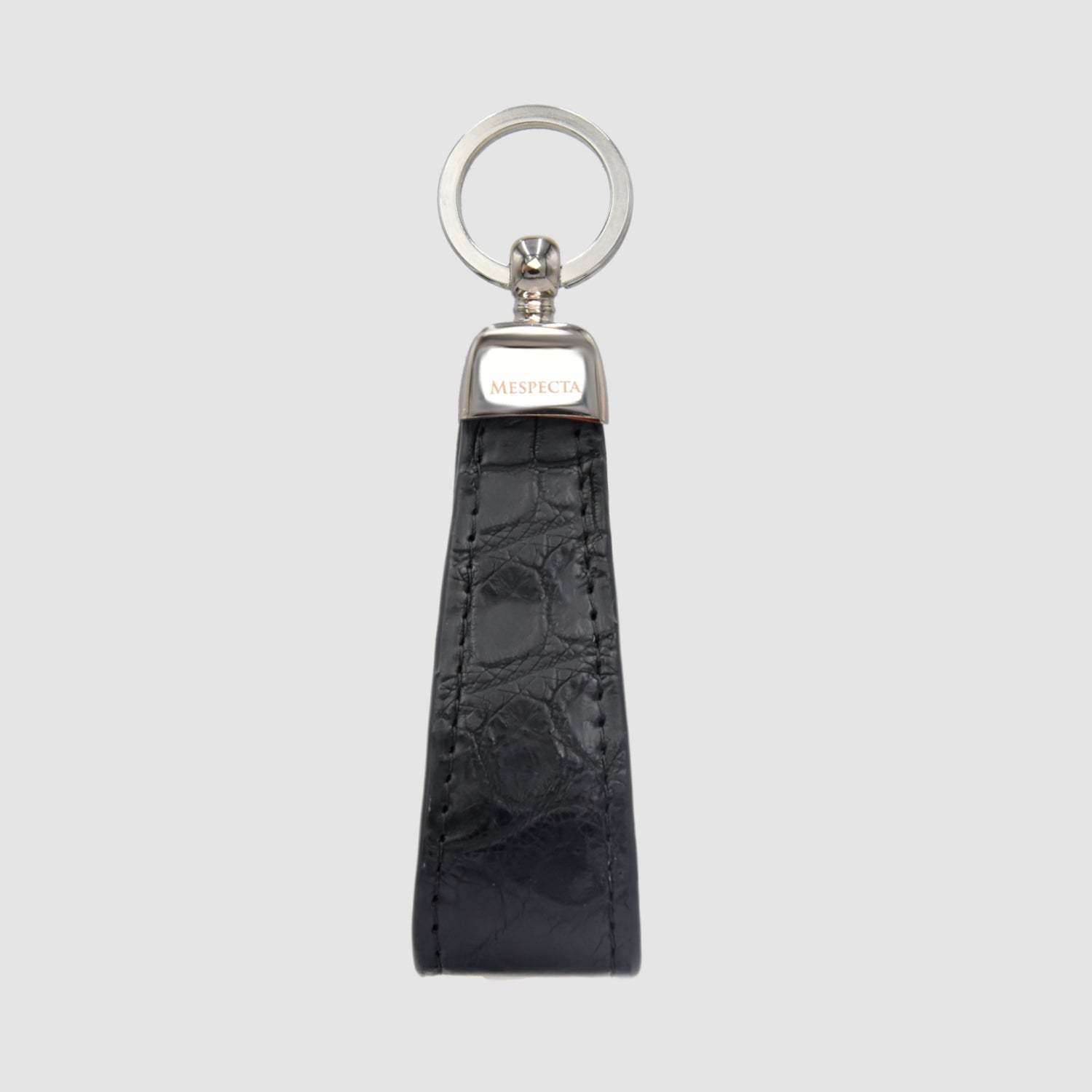 Portachiavi in vera pelle di Coccodrillo Nero