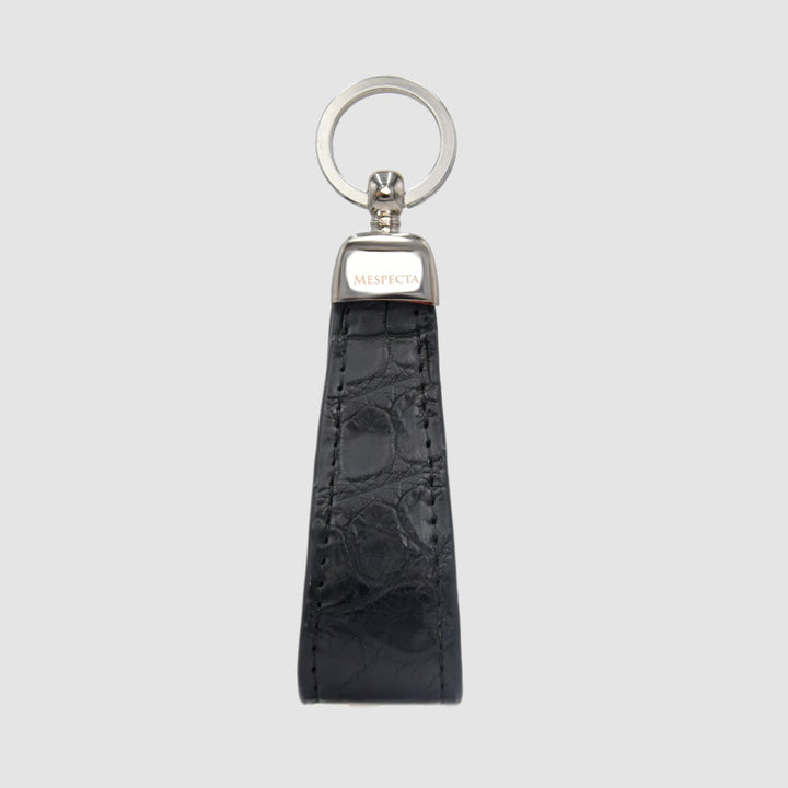 Portachiavi in vera pelle di Coccodrillo Nero