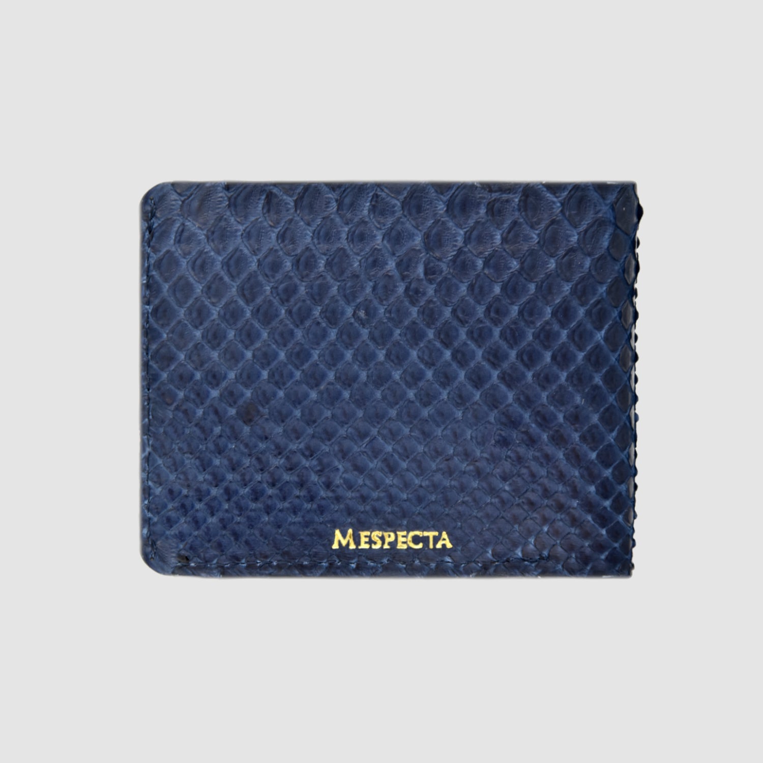Portafoglio mod. "Esemplare" in vera pelle di Pitone Personalizzabile - Blu scuro