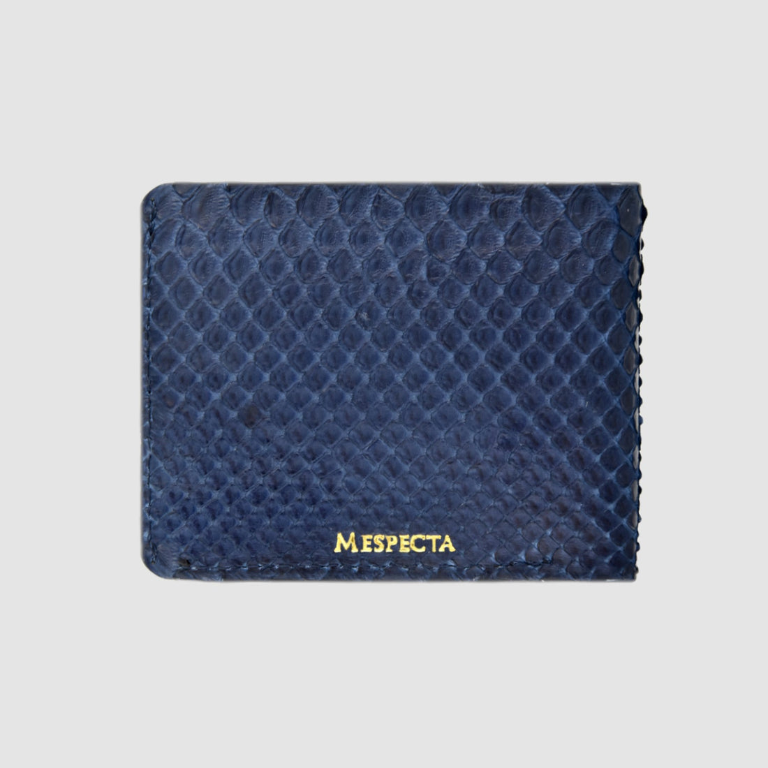 Portafoglio mod. "Esemplare" in vera pelle di Pitone Personalizzabile - Blu scuro