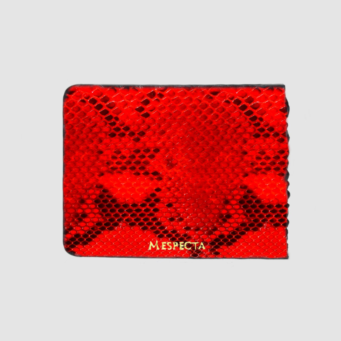 Portafoglio mod. "Esemplare" in vera pelle di Pitone Personalizzabile - Rosso