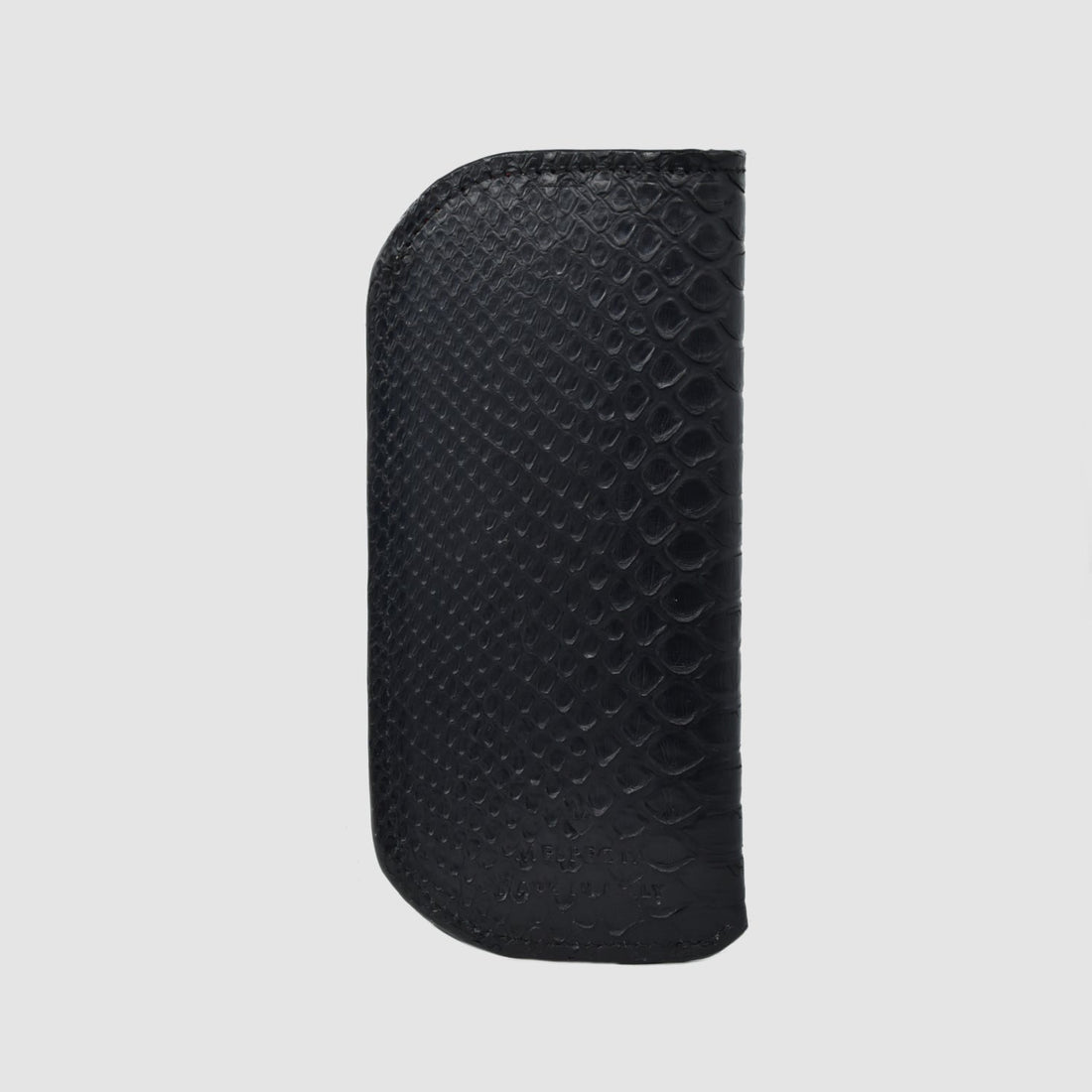 Astuccio porta occhiali in vera pelle di Pitone - Nero