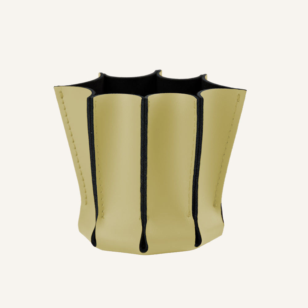 Portapenne elegante in vera pelle LEILUX - Beige