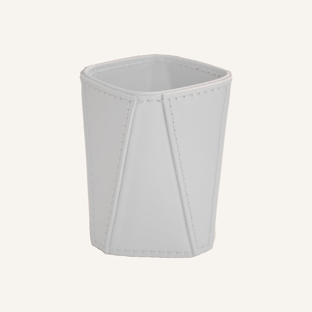 Portapenne da Scrivania di Design in Pelle QULUX - Bianco