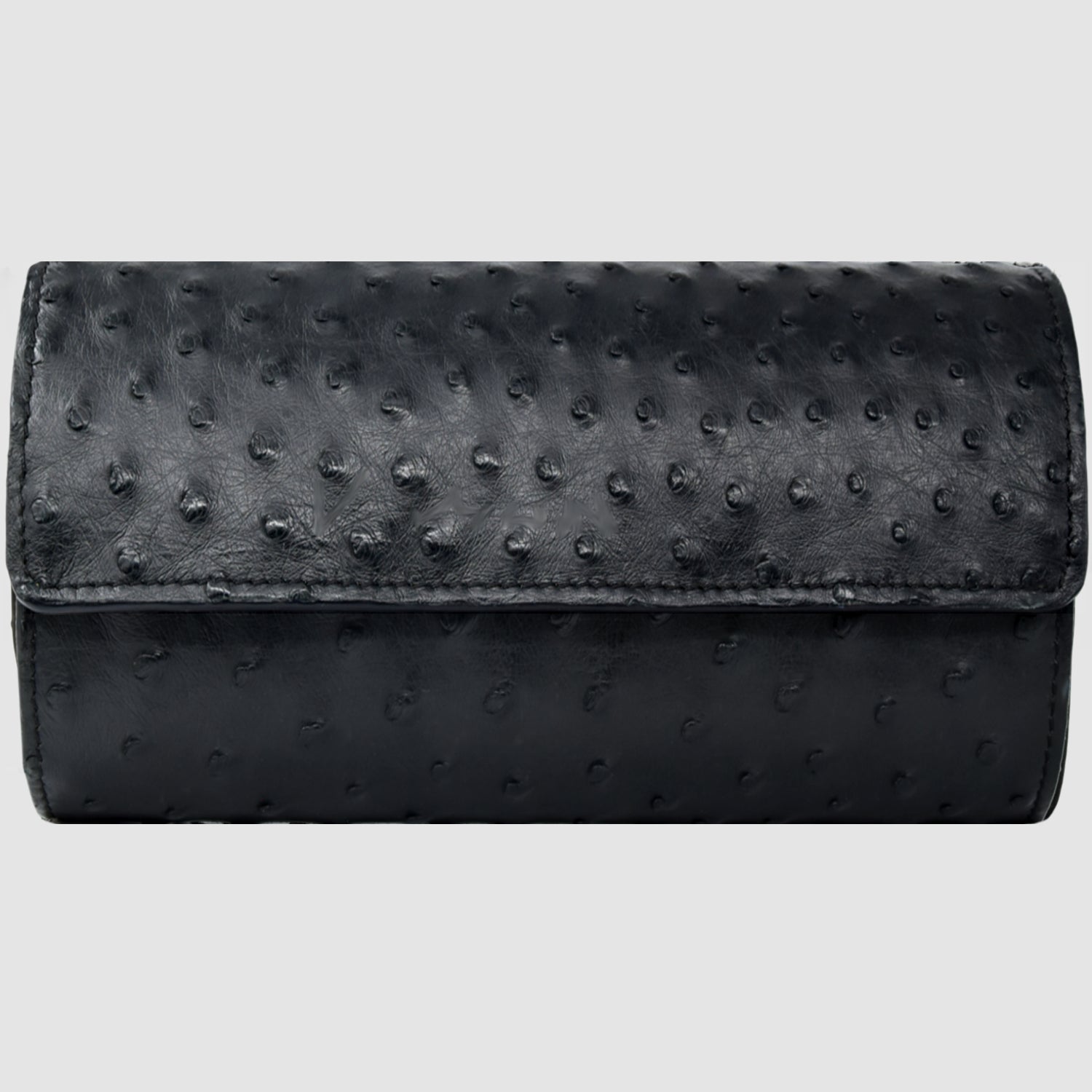 Portaorologio Watch Roll in Pelle di Pitone Nero Personalizzato 3 slot