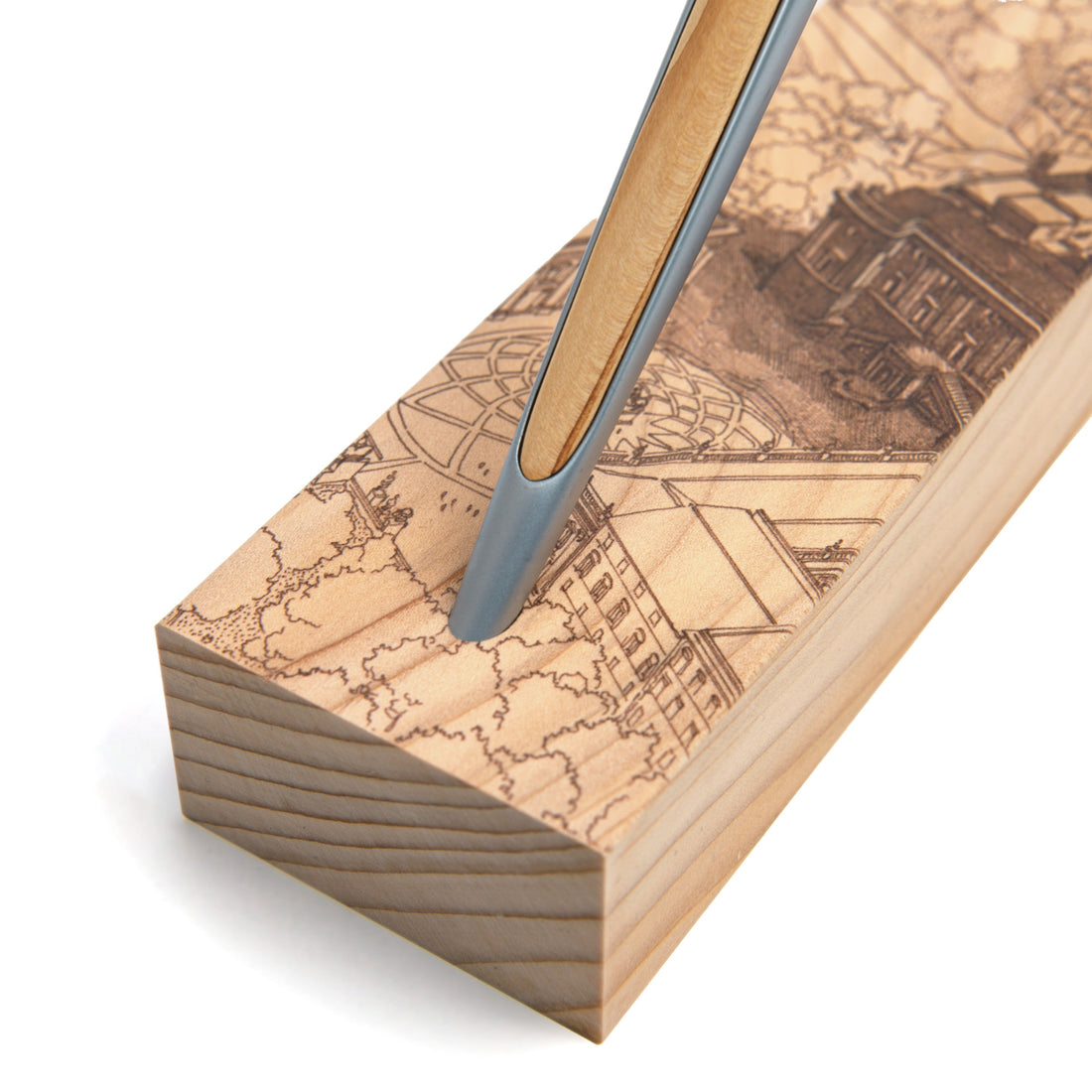 Pininfarina Cambiano Ethergraf® Italian Beauty – Stylus with Ethergraf® or Ballpoint Tip &amp; Cedar Wood Desk Stand (Special Edition)