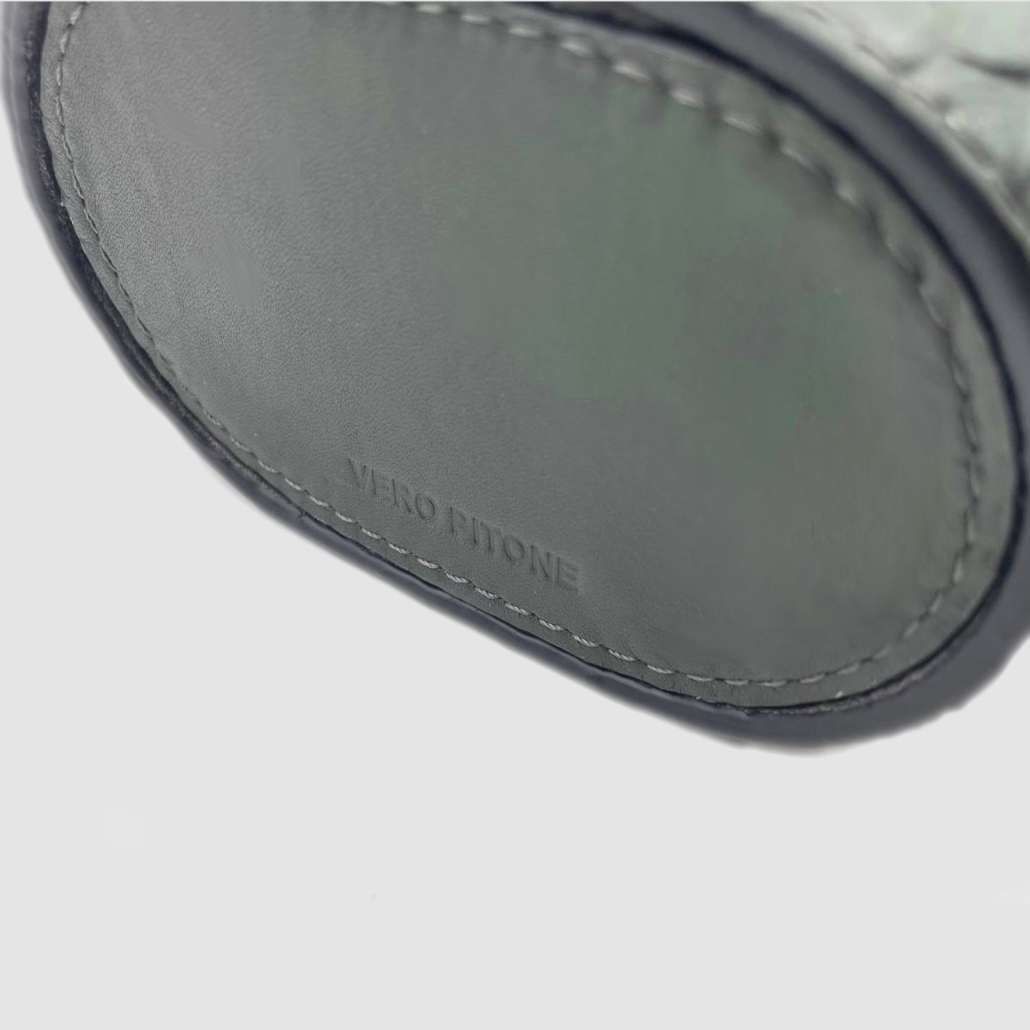 Portaorologio Watch Roll in Pelle di Pitone Verde Militare Personalizzato 2 slots per 2 orologi