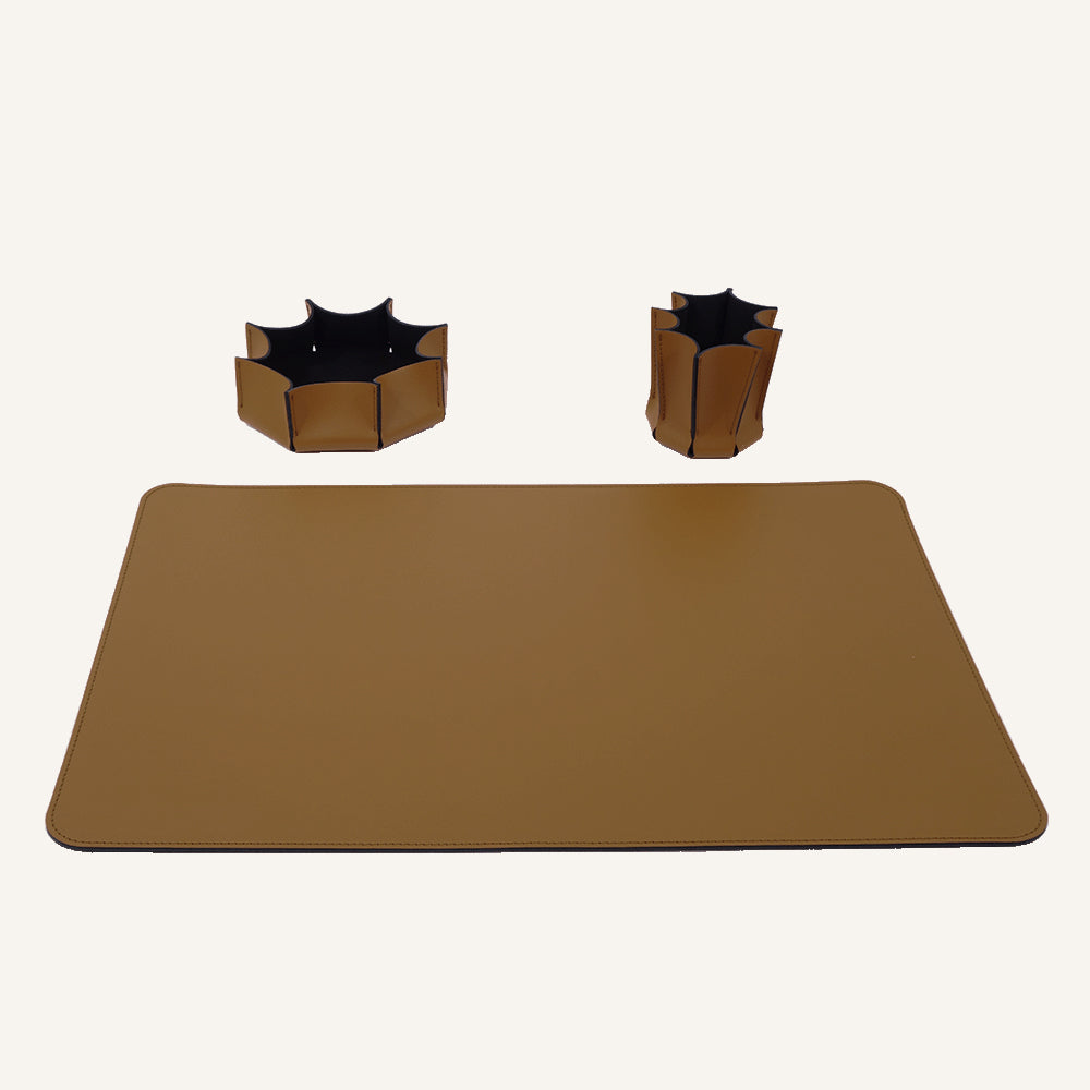 Set scrivania design moderno LEILUX - Marrone