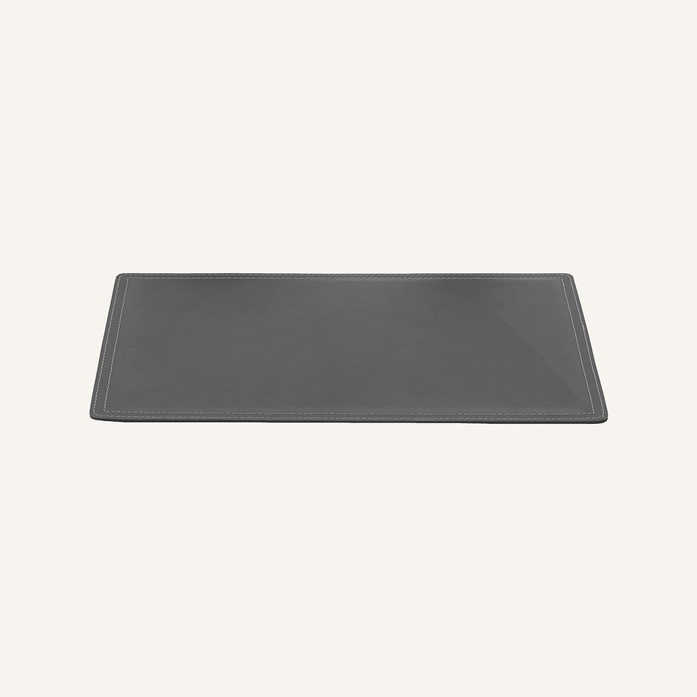 Elegante sottomano da scrivania in cuoio ASCANIO - Grigio