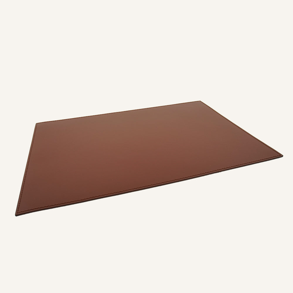 Sottomano da scrivania di design in pelle QULUX - Marrone P.