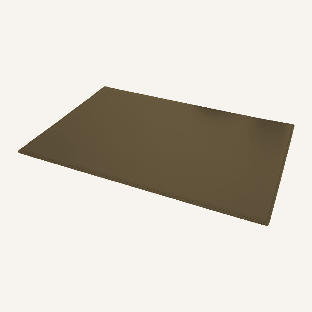 Sottomano da scrivania di design in pelle QULUX - Marrone Quarzo