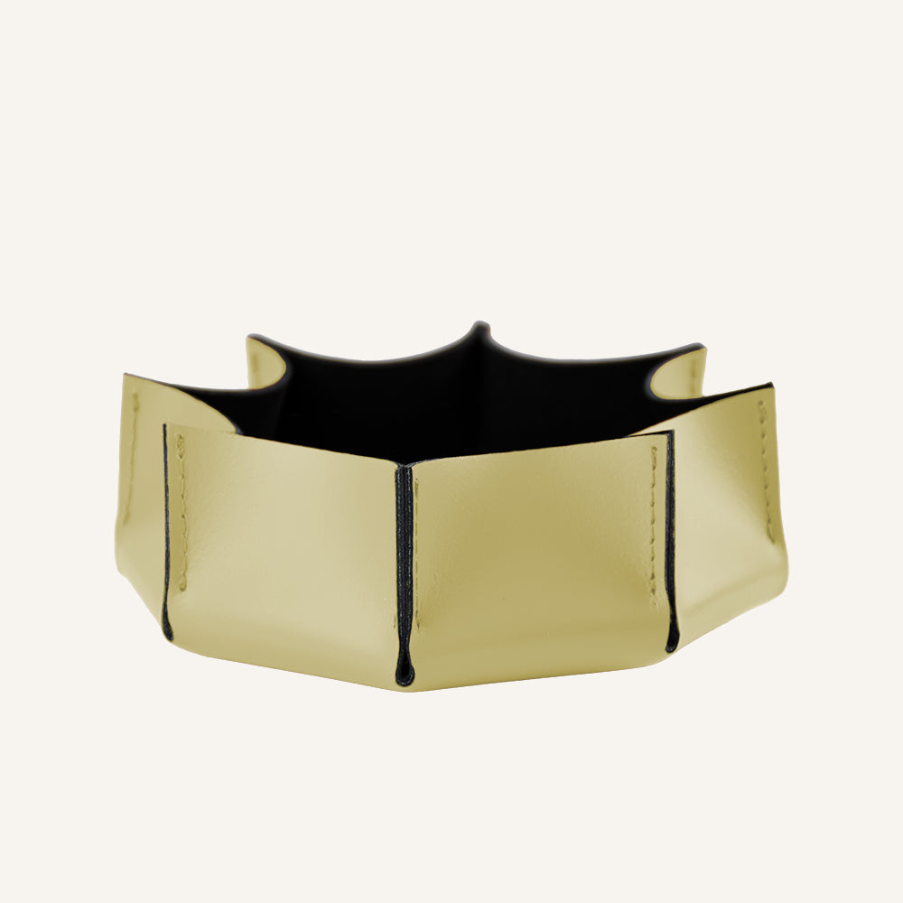 Svuotatasche elegante in Vera Pelle LEILUX - Beige