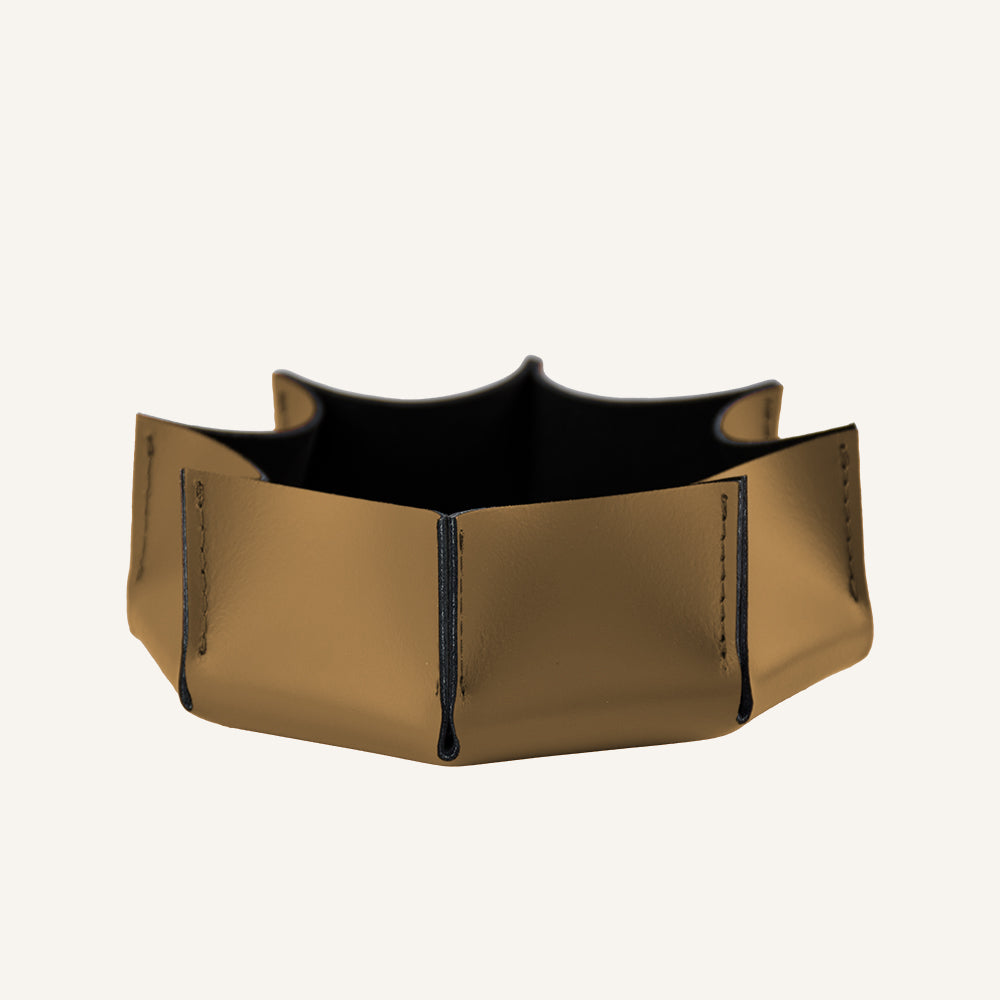 Svuotatasche elegante in Vera Pelle LEILUX - Marrone