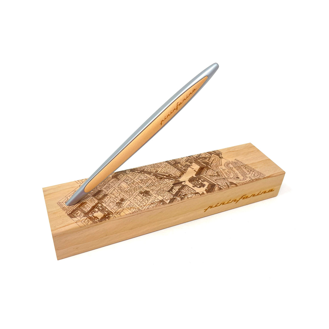 Pininfarina Cambiano Ethergraf® Italian Beauty – Stylus with Ethergraf® or Ballpoint Tip &amp; Cedar Wood Desk Stand (Special Edition)