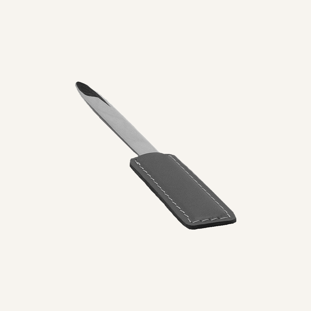 Tagliacarte in cuoio di prestigio - Grigio