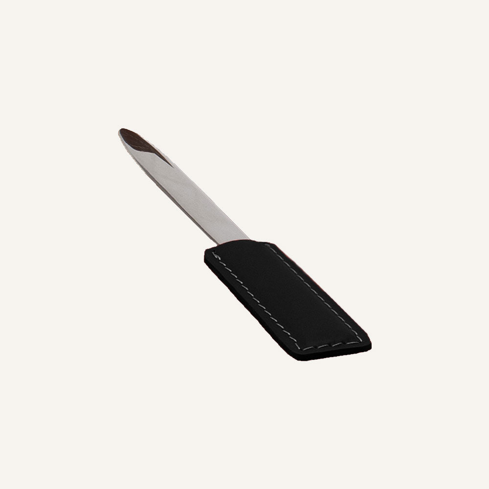 Tagliacarte in cuoio di prestigio - Nero