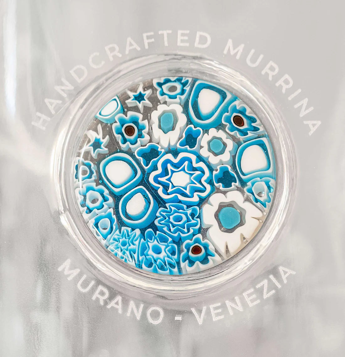 Glass Bottle with Murrina Glass of Murano - Azzura.