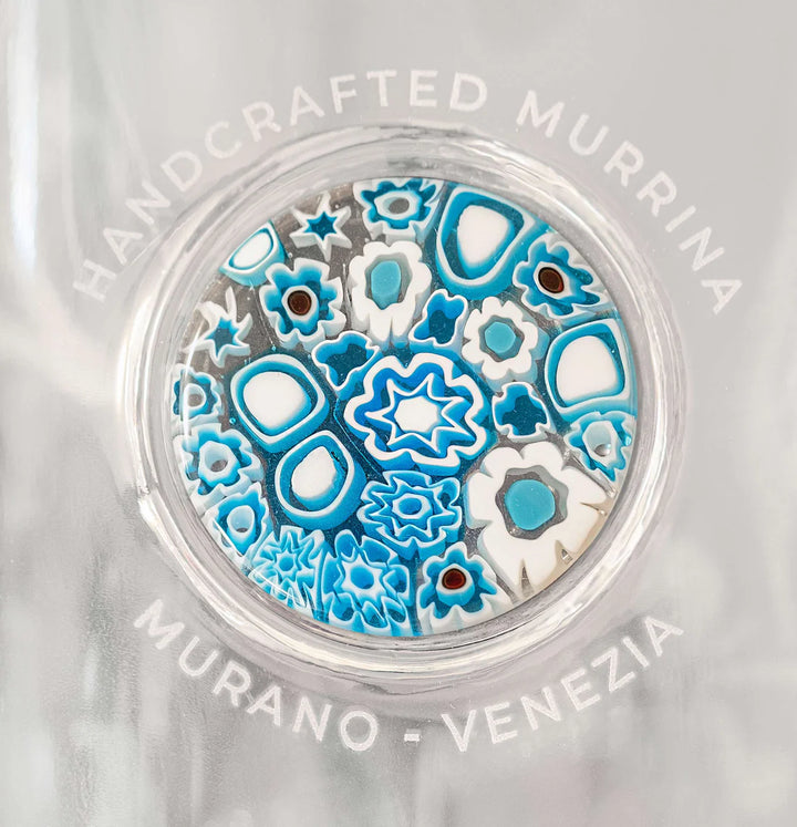 Glass Bottle with Murrina Glass of Murano - Azzura.